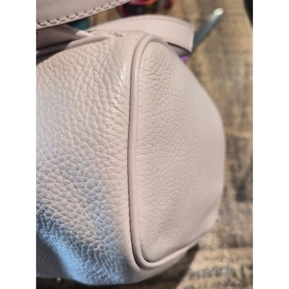 Michael Kors Rhea Mini Studded Pebbled Leather Backpack Pink Gold Hardware - Picture 5 of 11